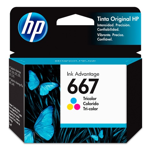 HP 667 CARTUCHO 3YM78AL - TRICOLOR INYECCIÓN DE TINTA IMPRESORAS HP 2375/2775/6475 ALL-IN-ONE, REND. HASTA 100 PAG